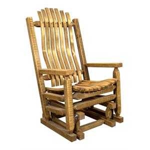 montana woodworks homestead transitional wood glider rocker in gold