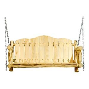Montana Woodworks Handcrafted Transitional Wood Porch Swing in Gold