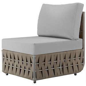 source furniture scorpio aluminum frame outdoor chair gray/standard gray cushion