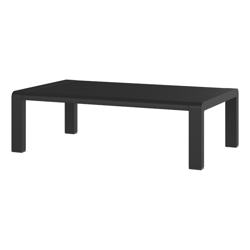 Omni Coffee Table (Rectangular) - Black Aluminum