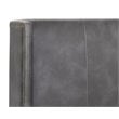 Sunpan Chianti Modern Faux Leather and Solid Birch Wood King Bed in Gray/Brown
