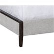 Sunpan Colette Modern Fabric and Solid Birch Wood King Bed in Gray/Brown