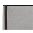 Sunpan Colette Modern Fabric and Solid Birch Wood Queen Bed in Gray/Brown