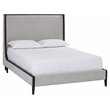 Sunpan Colette Modern Fabric and Solid Birch Wood Queen Bed in Gray/Brown