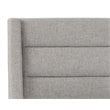 Sunpan Emmit Modern Fabric and Beech Wood King Bed with Espresso Legs in Gray