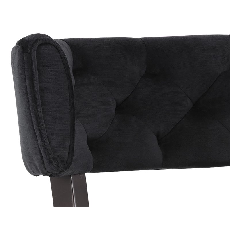 Sunpan Tatum 26 Transitional Fabric Counter Stool in Black Espresso Homesquare