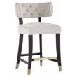 Sunpan Tatum 26&quot Transitional Fabric Counter Stool in Cream/Espresso