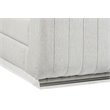 Sunpan Hylan Contemporary Fabric and Stainless Steel Queen Bed in Gray/Silver