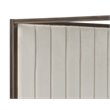 Sunpan Casette Modern Fabric and Iron King Bed in Cream/Rustic Bronze