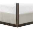 Sunpan Casette Modern Fabric and Iron King Bed in Cream/Rustic Bronze