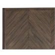 Sunpan Greyson Modern Solid Acacia Wood Queen Bed in Brown/Brass