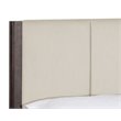 Sunpan Lonnie Modern Fabric and Wood King Bed in Cream/Brown