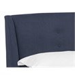 Sunpan Bath Modern Fabric King Bed with Solid Rubberwood Legs in Blue