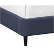 Sunpan Bath Modern Fabric King Bed with Solid Rubberwood Legs in Blue