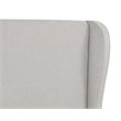 Sunpan Jefferson Modern Fabric King Bed with Rubberwood Legs in Gray/Walnut
