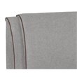 Sunpan Lowe Modern Fabric Queen Bed with Rubberwood Legs in Gray