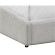 Sunpan Senna Modern Fabric King Bed with Solid Rubberwood Legs in Gray