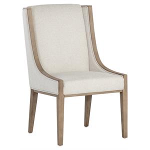 Sunpan Idalia 20.25&quot Modern Fabric Dining Chair in Cream/Brown