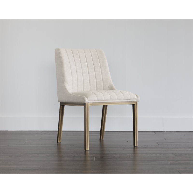 Sunpan Chairs Cream Linen Office Chair Sunpan Halden Office Chair