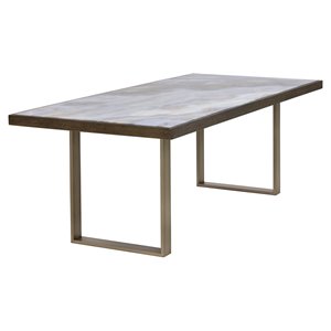 Sunpan Fuentes 86&quot Rectangular Modern Wood Dining Table in Brown