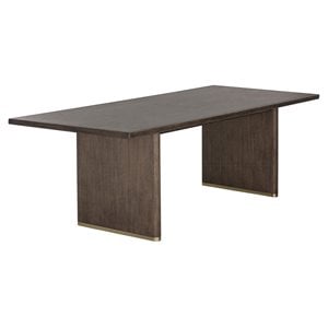 Sunpan Martens 94&quot Rectangular Modern Wood Dining Table in Brown