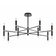Sunpan Briggs 16-light Modern Metal Chandelier with Bronze Hardware in Black