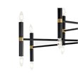 Sunpan Briggs 16-light Modern Metal Chandelier with Bronze Hardware in Black