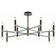 Sunpan Briggs 16-light Modern Metal Chandelier with Bronze Hardware in Black
