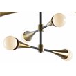 Sunpan Elza 6-light Modern Metal Chandelier with Three Adjustable Arms in Gold