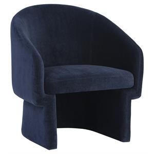 Sunpan Lauryn 17.50&quot Contemporary Fabric Lounge Chair in Danny Navy