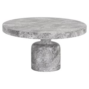 Sunpan Elmira 31.5&quot Round Modern Concrete Coffee Table in Gray