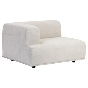 Sunpan Darren 15.5&quot Modern Fabric Modular Left Armchair in Cream
