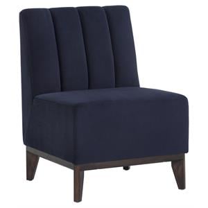 Sunpan Kosovo 18&quot Modern Fabric Modular Banquette Single Seat in Abbington Navy