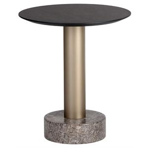 Sunpan Monaco 17.75&quot Contemporary Wood End Table in Gray/Charcoal Gray