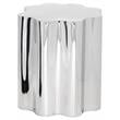 Sunpan Dahlia 18&quot Contemporary Stainless Steel Side Table in Silver