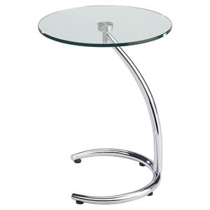 Sunpan Hastings 15.75&quot Modern Metal End Table in High Shine Chrome