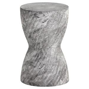 Sunpan Cara 11.75&quot Round-shaped Modern Concrete End Table in Gray