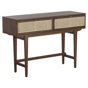 Sunpan Akita 47.25&quot Modern Wood and MDF Console Table in Brown