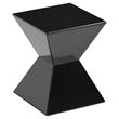 Sunpan Rocco 13.5&quot Modern Fiberglass High Gloss End Table in Black