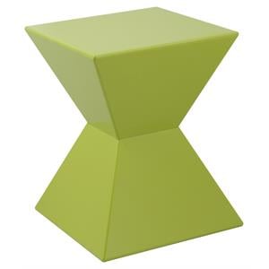 Sunpan Rocco 13.5&quot Modern Fiberglass High Gloss End Table in Green