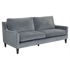 Sunpan Hanover 18.5&quot Contemporary Fabric and Wood Sofa in Blue