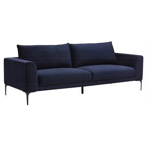Sunpan Virgo 16&quot Modern Fabric Sofa with Steel Feet in Metropolis Blue
