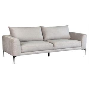 Sunpan Virgo 16&quot Modern Fabric Sofa with Steel Feet in Polo Club Stone