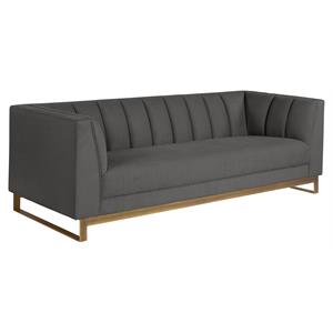 Sunpan Parker 17&quot Modern Fabric Sofa in Zenith Graphite Gray