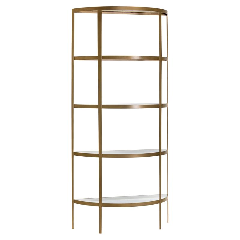 Tempered Glass Shelves In Gold Cymax, Modern Metal And Glass Bookcase