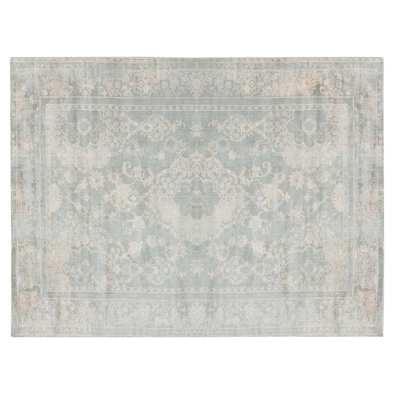 Sunpan Boca 9x12 Traditional Viscose Fabric Hand-Loomed Rug in Neutral Gray