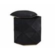 Sunpan Ashanti Modern Cowhide Leather Storage Ottoman in Gold/Black
