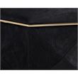 Sunpan Ashanti Modern Cowhide Leather Storage Ottoman in Gold/Black