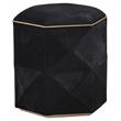 Sunpan Ashanti Modern Cowhide Leather Storage Ottoman in Gold/Black