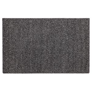 sunpan umea 5x8 contemporary wool hand-woven rug in black finish
